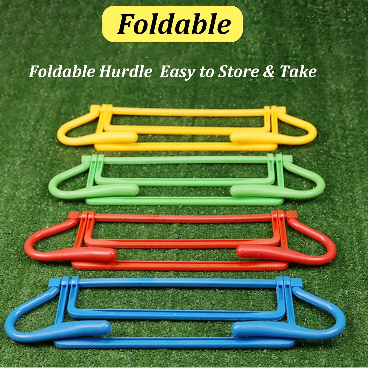Agility Speed Training Soccer Equipment Adjustable Height Hurdle Foldable Soccer Obstacle Racks for Outdoor Exercise Ladder Rack