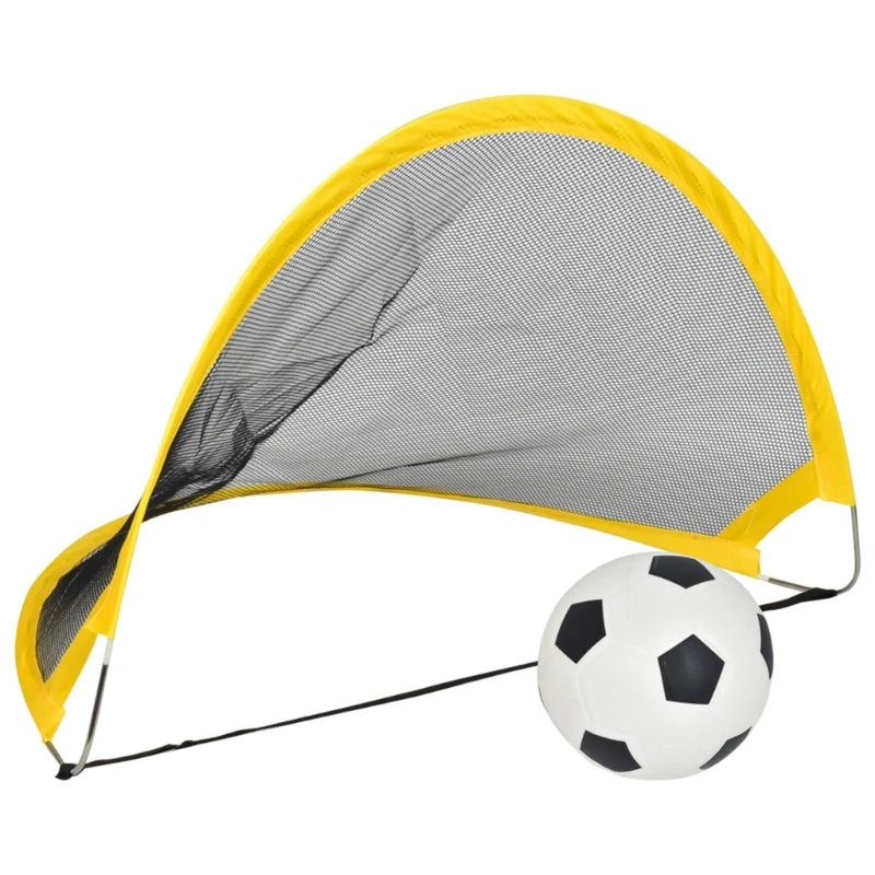 Soccer Football Outdoor Training Net Kids Foldable Football Goals Net Youth Soccer Goal Training Equipment Easy to Use