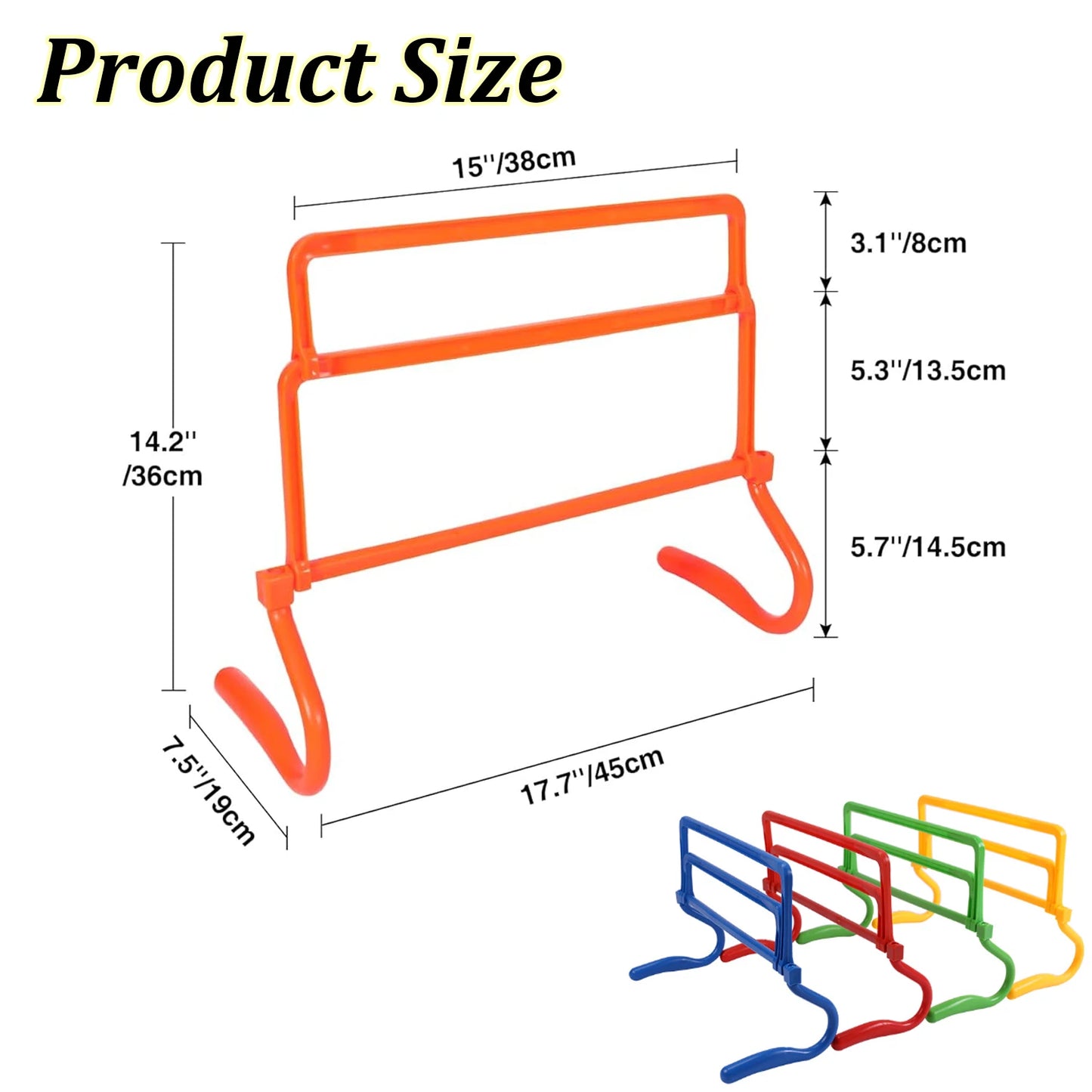 Agility Speed Training Soccer Equipment Adjustable Height Hurdle Foldable Soccer Obstacle Racks for Outdoor Exercise Ladder Rack