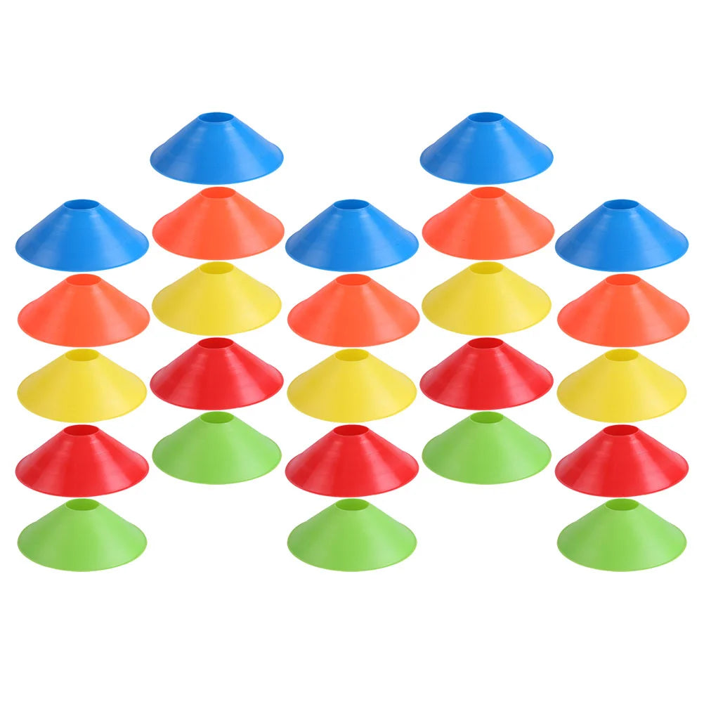 25 Pcs Round Mouth Sign Plate Soccer Training Obstacle Sports Disc Football Cone Pe Outdoor Fitness