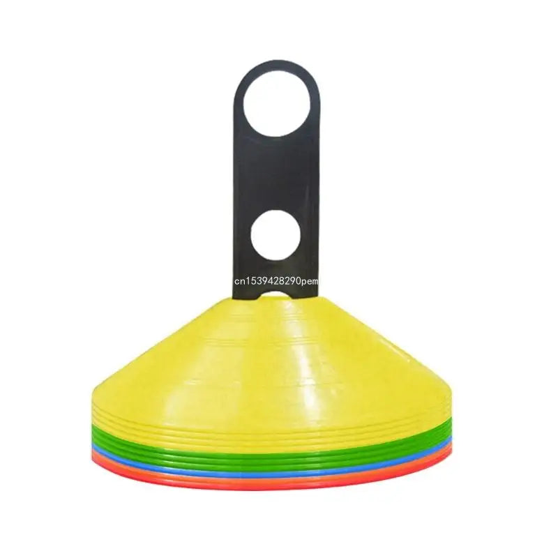 10Pcs Soccer Disc Cones Agility Soccer Cones with Plastic Brackets for Football, Basketball Sports Training Accessories