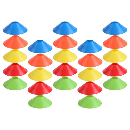 25 Pcs Round Mouth Sign Plate Soccer Training Obstacle Sports Disc Football Cone Pe Outdoor Fitness