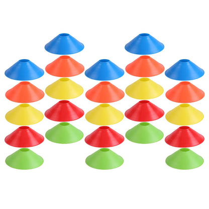 25 Pcs Round Mouth Sign Plate Soccer Training Obstacle Sports Disc Football Cone Pe Outdoor Fitness