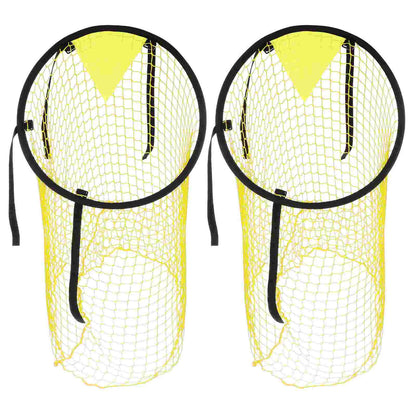 2 Pcs Training Aids Football Goal Pocket Child Soccer Nets Corner Polyester Top Bins Targets